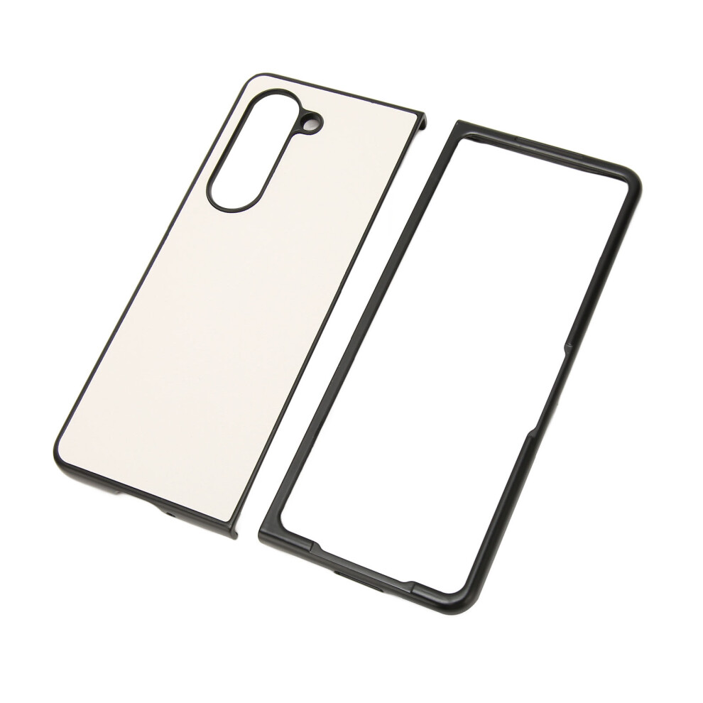 Folding Screen Phone Case For Galaxy Z Fold 5 Synthetic Leather White 5081388459654
