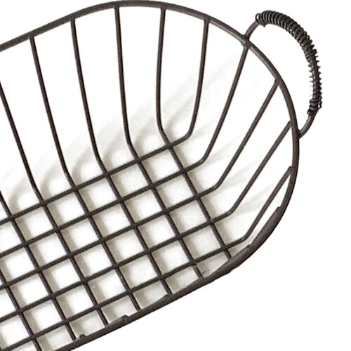 Iron Wire Storage Basket with Handle, Black, 10 L Capacity 2