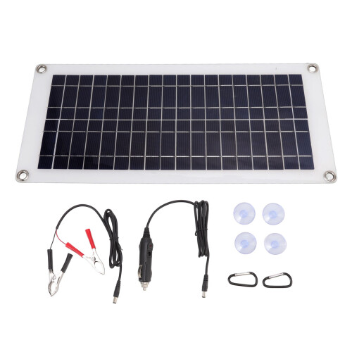 Modell: 10W Solarmodul 20x43,5 cm Dual-USB 18V/5V 1