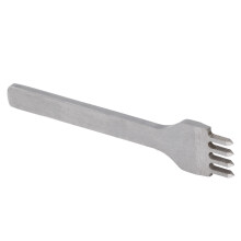 High Speed Steel Leather Punch Tool 4 Prong Chisel for DIY Crafting