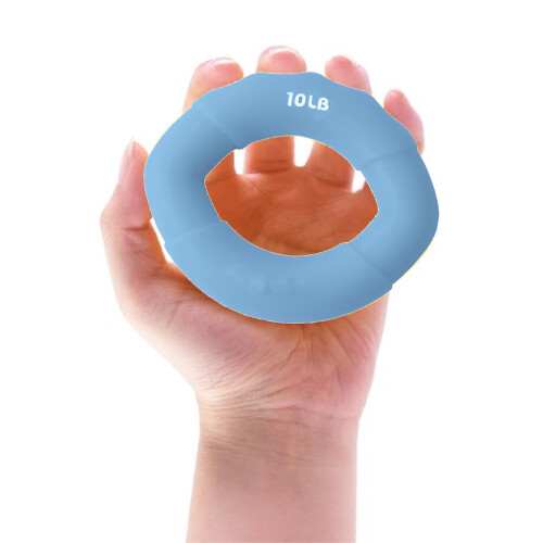 Adjustable 10LB Finger Ring Hand Grip Silicone Rubber for Physical Exercise AU