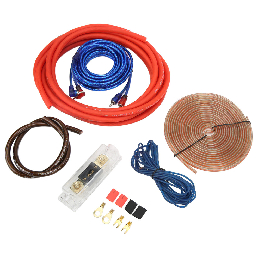 Car Power Amplifier Installation Kit 4Ga, Clear Pvc Wires For Car Audio 8111388463881
