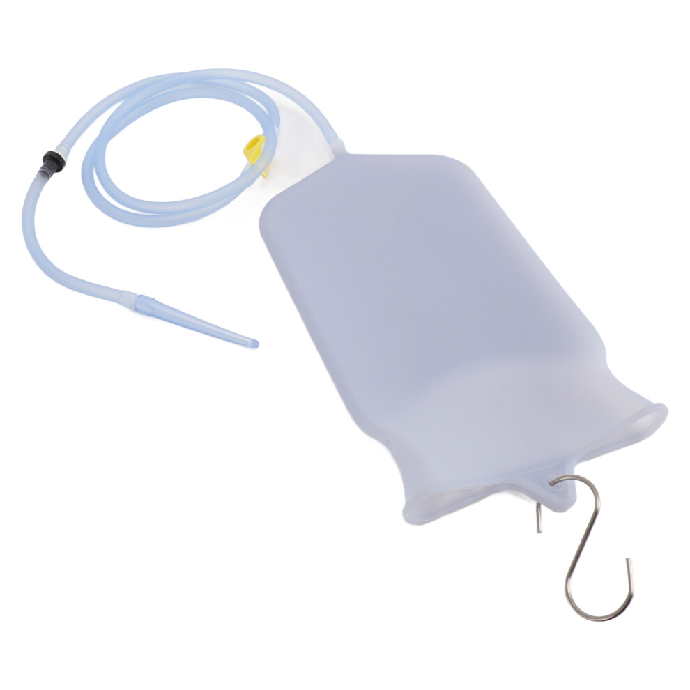 2L Silicone Enema Bag Kit with Flexible Hose for Colon Cleansing