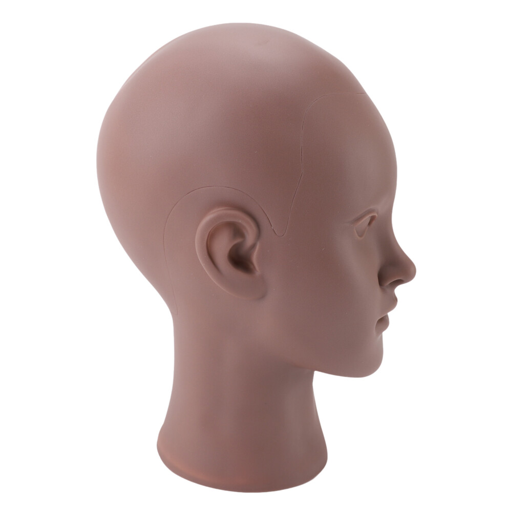 Female PVC Human Skin Bald Mannequin Head for Wig Hat Scarf Display Use