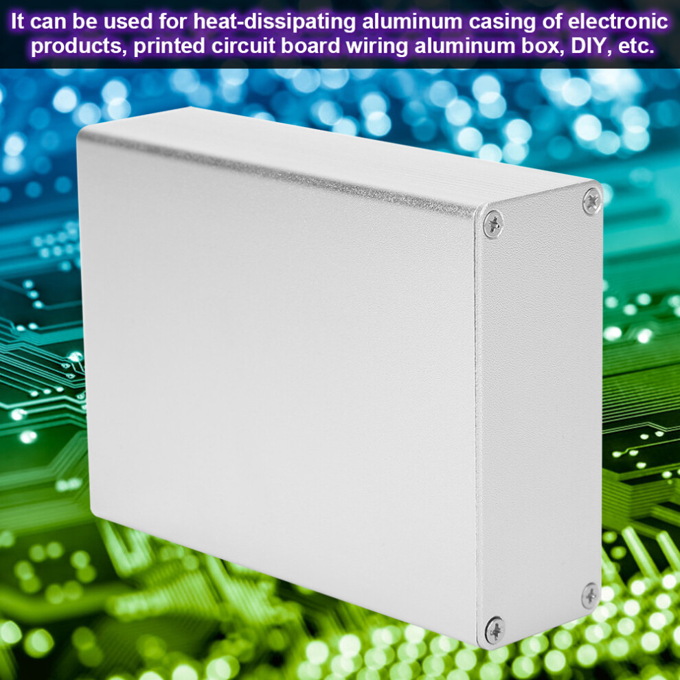 Aluminum Project Box 29X74x100mm Matte Silver For Pcb & Electronics 7631388465551
