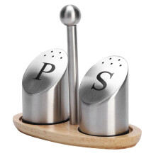 Stainless Steel Spice Jar Set - 4.5x4.5x7cm Condiment Bottles