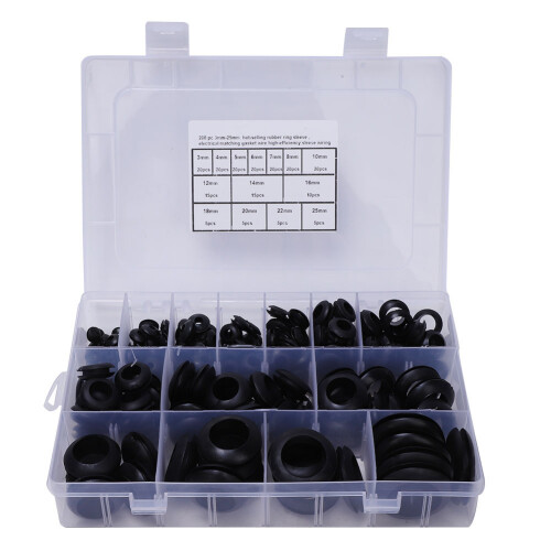 200 Stück Gummi-Gurtösen 3-25mm Dichtung 1