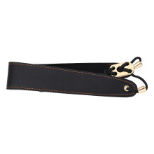 Adjustable Black PU Leather Nylon Saxophone Hook Strap for Alto & Baritone