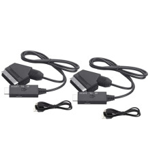 Adaptateur Audio-Vidéo TV Compatible Péritel Vers , Cordon de Convertisseur 1080P/720P pour HDTV Stb, Accessoires de Convertisseur Dvd