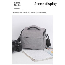 DSLR Camera Case Portable Photographer Photography for Equipment Crossbody Bag Grey