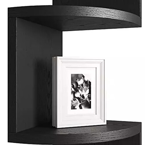 5 Tier Wall Mount Floating Corner Shelves Storage Display Shelves 2