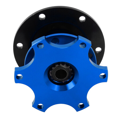 Universal 6-Hole CNC Alloy Quick Release Steering Wheel Adapter Kit 2