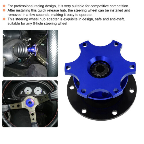 Racing Steering Wheel Quick Release Hub Kit 6 Hole 2