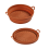 Sammenleggbar rund silikonform til airfryer Brown 19 cm 1