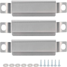 3er-Pack Crossover-Rohr für Gasgrill - Silber