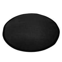 Round Fireplace Rug - 48 Inch (122 cm) - Black