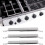 3er-Pack Crossover-Rohr für Gasgrill - Silber 3