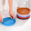 Sammenleggbar rund silikonform til airfryer Brown 19 cm 3