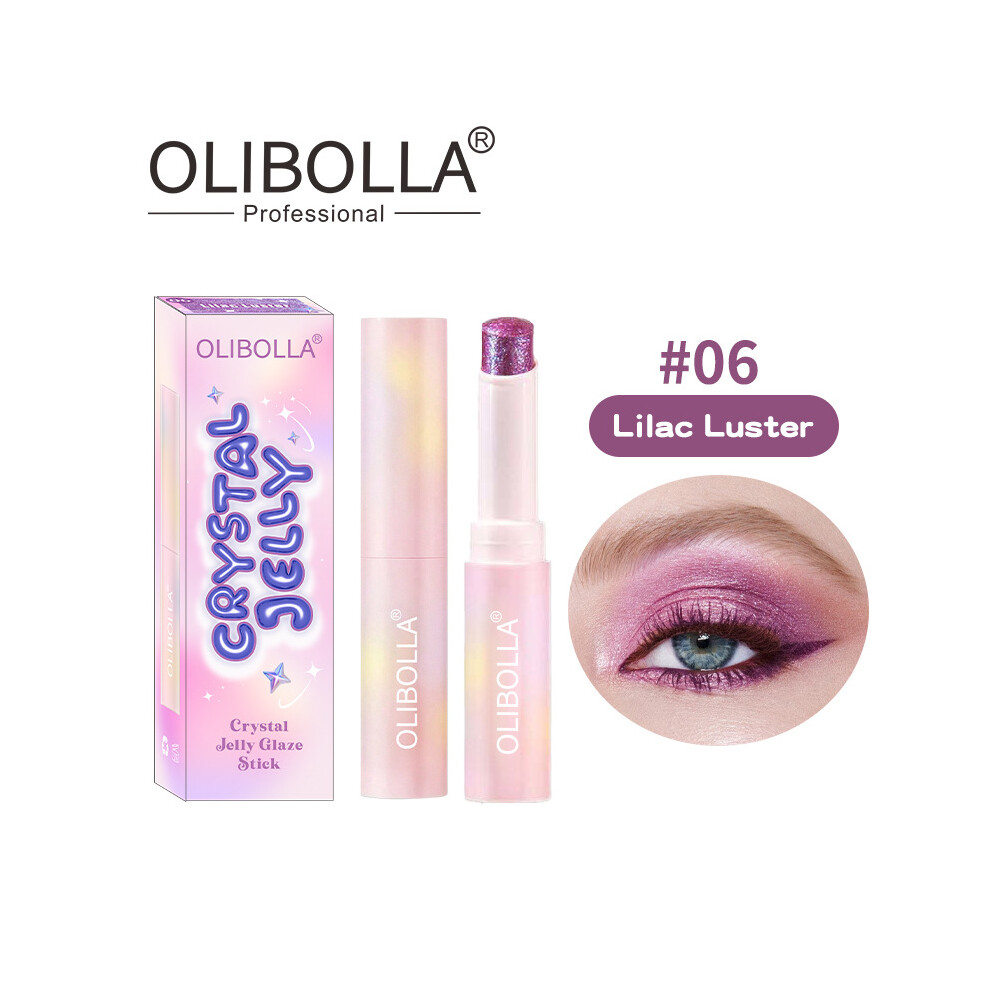 (06#) Highlight Eyeshadow Stick Crystal Jelly Highlight Eyeshadow Super Shiny Multi-Color Eyeshadow Highlighter Stick
