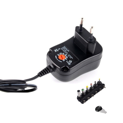 (Transparent) Universal Mains AC/DC Power Source Adaptor Supply Plug Charger 3V-12V