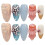 (S) Conch Blue False Nails for Women - Easy Apply 5