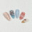 (S) Conch Blue False Nails for Women - Easy Apply 6