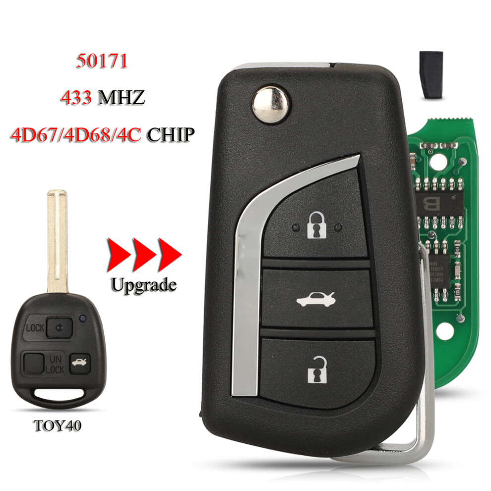50171 Remote Smart Car Key For Lexus Lx470 Ls430 Sc430 Rx300 Rx330 Rx350 Rx400 2Buttons 434Mhz 4C/4D67/4D68 6935161680430