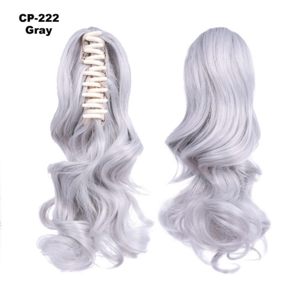 Penghui-Toys (Gray) Long Curly Clip-In Ponytail Extension For Women