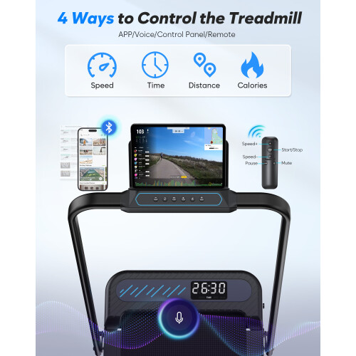 Walking Pad with Handle Bar Folding Treadmills 2