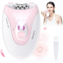 Épilateur électrique pour femmes avec 36 pincettes, double vitesse et lumière LED pour l'épilation du visage et du corps