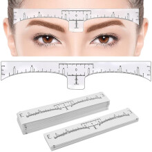 Disposable Eyebrow Ruler Stencils, 100 Pack, For Microblading Tattooing, Eyebrow Guide for Precise Positioning, Symmetrical Shaping Tool