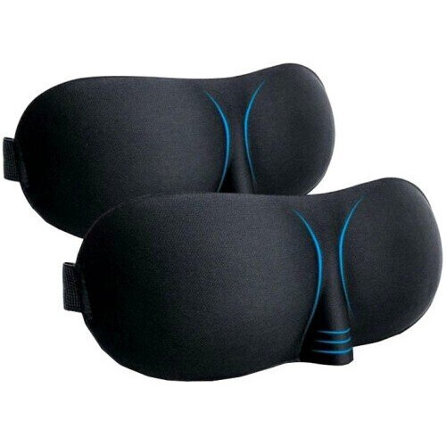 Sleep Eye Mask 3D Breathable Comfortable for Post-Operative Travel, Light Blocking, Velcro Adjustable, Soft Polyester 1