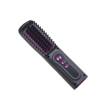 Straightening Comb with Negative Ion Technology, 3 Temperature Settings, 20-Second Heat Up, 4000mAh Battery, Grey Red