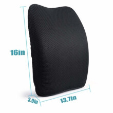 Lumbar Support Cushion with Removable Cotton Cover, Breathable Mesh Memory Foam for Car and Office Chair
