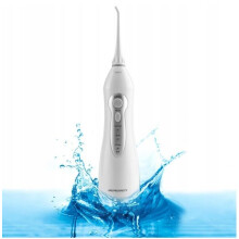 Fio Dental Sem Fio 1400 Pulsações 4 Bicos 3 Modos Irrigador Bucal Portátil com Prova d'Água IPX7 e Bateria de 4 Semanas