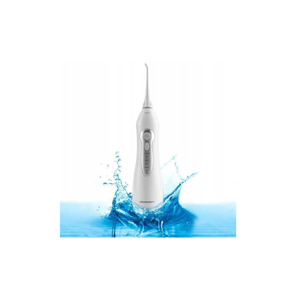 Cordless Dental Flosser 1400 Pulses 4 Nozzles 3 Modes Portable Oral Irrigator with IPX7 Waterproof and 4-Week Battery