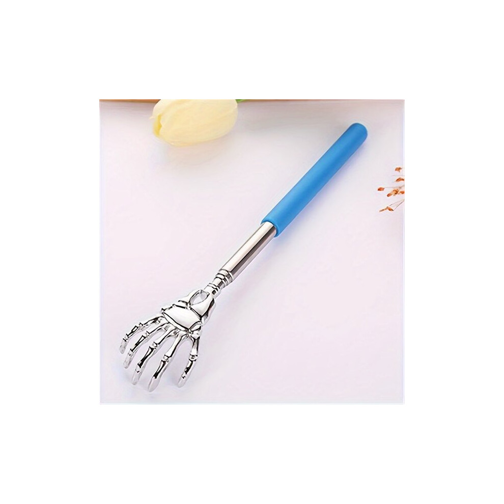 Stainless Steel Back Massager with Retractable Nodes Rotation for Muscle Tension Relief, Portable and Handheld Design