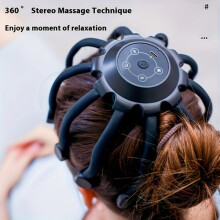 Electric Head Massager for Scalp Neck Relaxation with Multi-Contact Design, Ergonomic Handheld Device for Tension Relief
