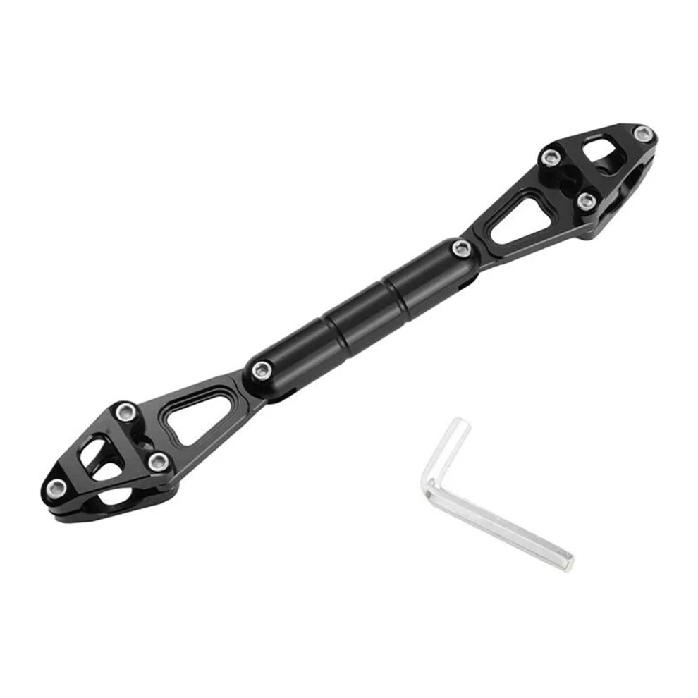 (Black) Motorcycle Handlebar Cross Bar Aluminum Alloy Motorcycle Balance Bar To Fasten Handlebar Of Motorcycle Black 6431700038323