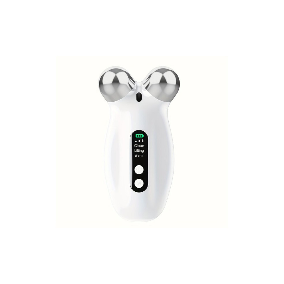 3D Facial Massager with Heating Vibration, Rechargeable Portable Device for Home Facial Care Anti-Aging Skin Treatment