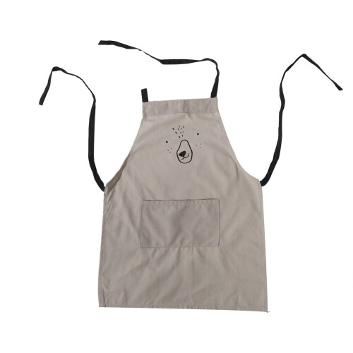 Kinder Baumwollschürze Grau, verstellbare Kordel, 53,5 cm 1