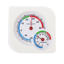 Set van 4 digitale thermometer-hygrometers voor binnen, inclusief ophanghaak, voor thuis en op kantoor.
