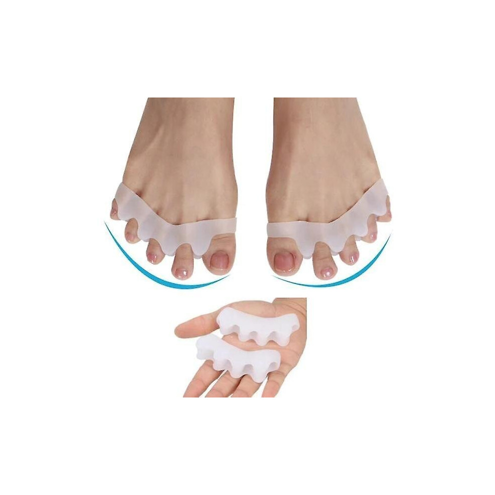 Toe Separator for Overlapping Toes, Silicone Soft Comfortable Pair, Relieves Pain, All Day Wear