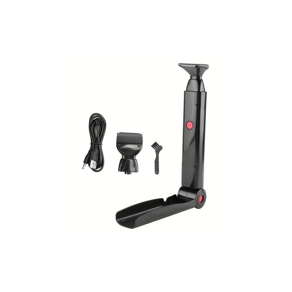 Menâs Back Shaver with Stainless Steel Blades, Rechargeable Long Handle for Independent Shaving at Home