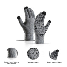USB Heated Gloves with Touch Screen, Knitted Warm Gloves for Office, Home Outdoor Use