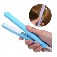Mini stijltang met keramische coating, constante temperatuur van 160C, ideaal voor op reis en voor kinderen, compacte stijltang voor alle haartypes.