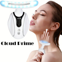Facial Massager with LED Light Therapy Hot Compress, 7 Colour Modes USB Rechargeable Home Beauty Skin Care Device