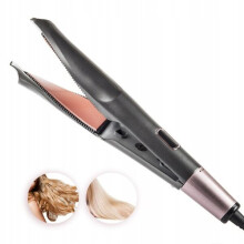 Hair Straightener and Curler 2-in-1 with Ceramic Anti-Static Plates, Adjustable Temperature 100-230C 360 Swivel Cord