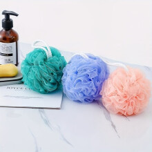 Juego de 4 esponjas de lufa para una exfoliación suave y una piel tersa, esponjas corporales de malla para la ducha y el baño.