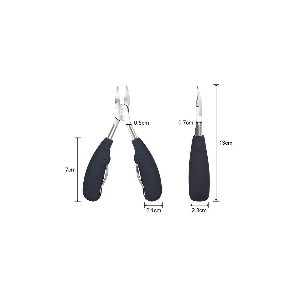 Nail Clippers for Thick Hard Toenails, Stainless Steel Rustproof Clippers with Sharp Blade Protective Case